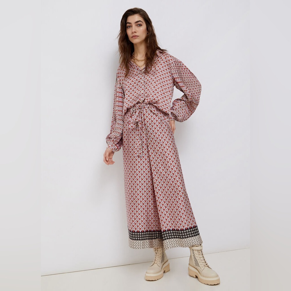 LIU JO set - geometric-print wide-leg cullotes & shirt
